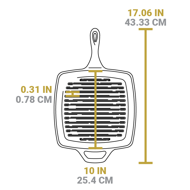 Lodge Heritage Wildlife Square Grill Pan with Fish - Image 6