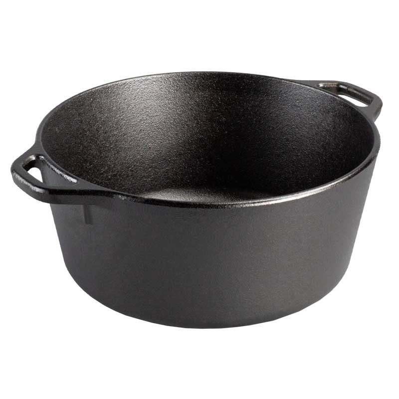 Lodge Heritage 5 Quart Cast Iron Double Dutch Oven - Image 2