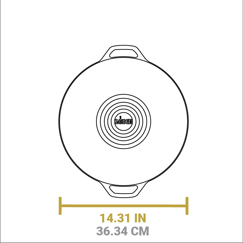 Lodge Heritage 14 Inch Seasoned Cast Iron Wok - Image 8