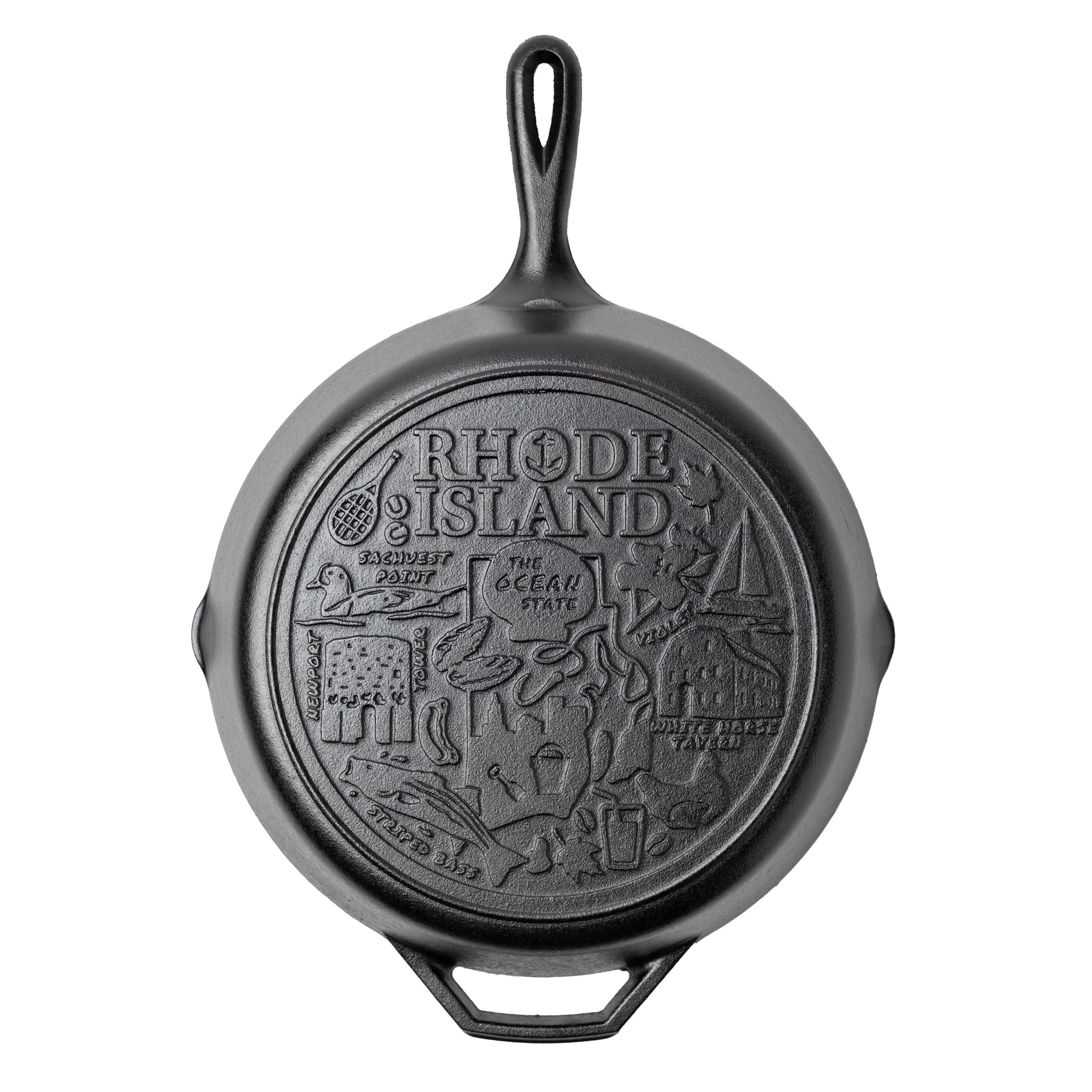 Lodge Heritage American Road Trip: 12 Inch Seasoned Cast Iron Skillet, Rhode Island