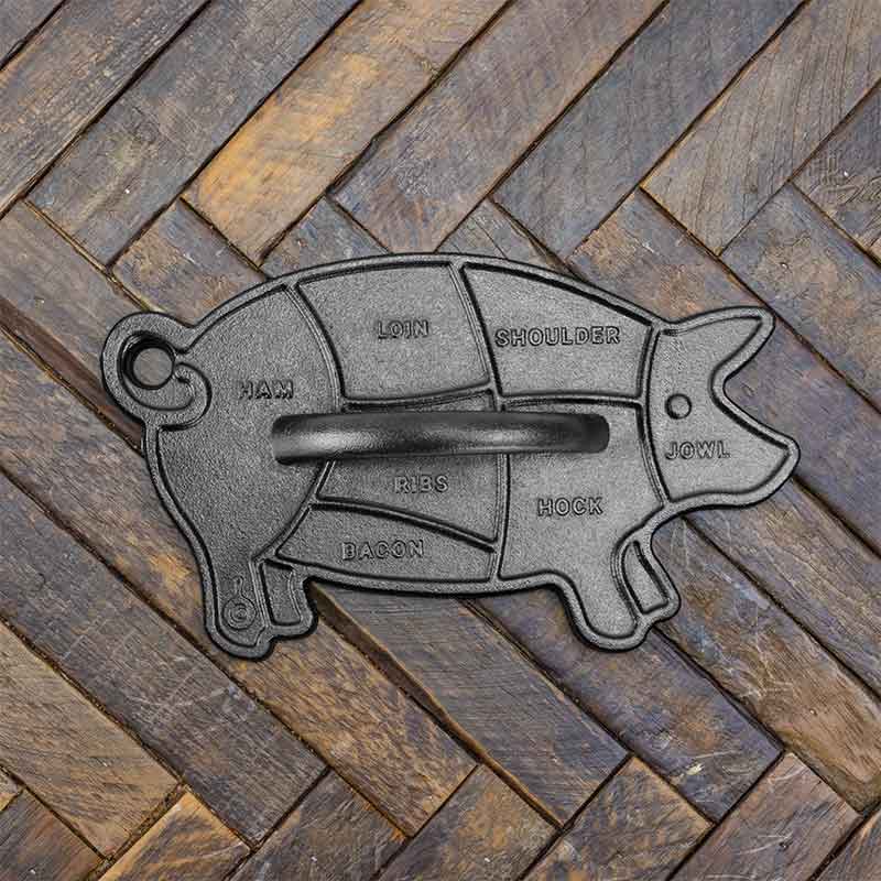 Lodge Heritage Seasoned Cast Iron Pig Press - Image 4