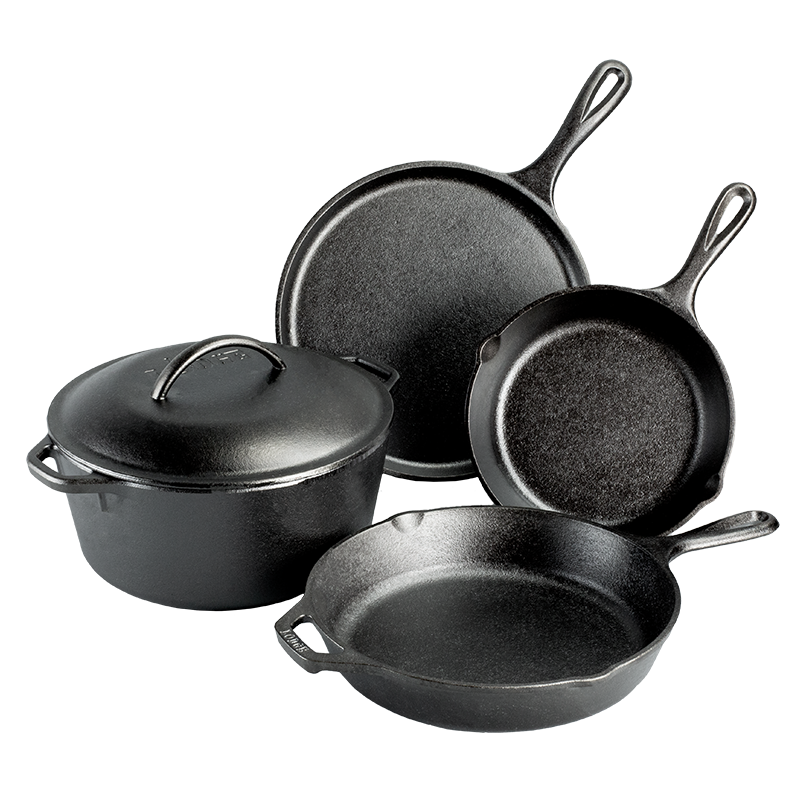 Lodge Heritage Seasoned Cast Iron 5 Piece Set