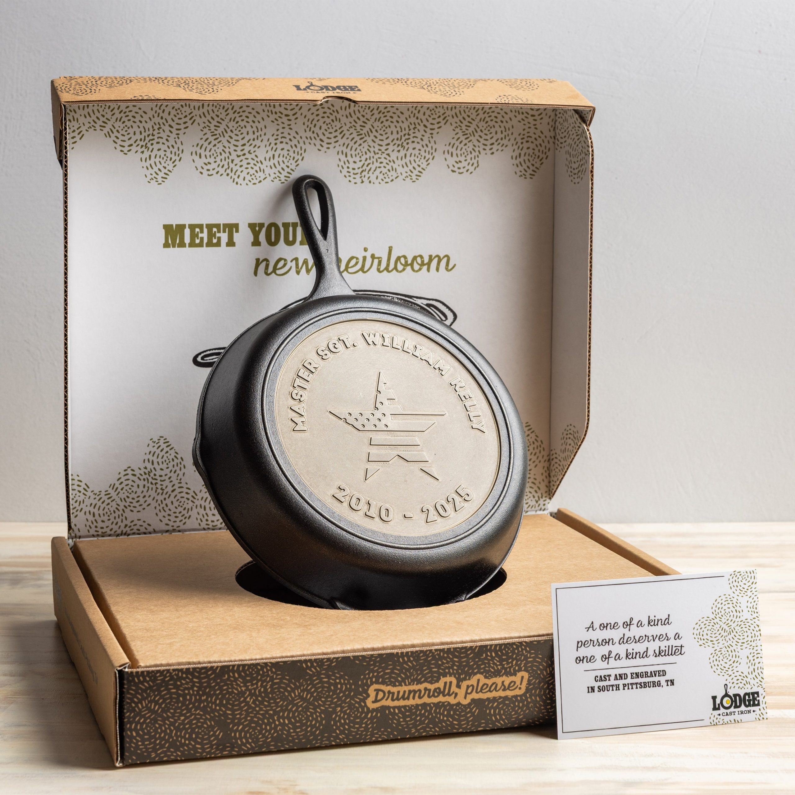 Lodge Heritage Custom Engraved Honor Skillet - Image 9