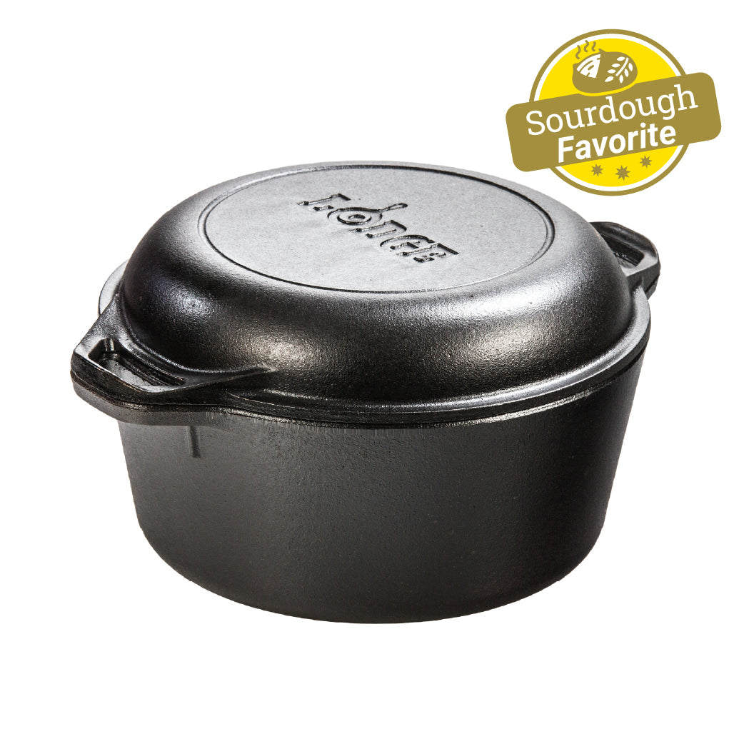 Lodge Heritage 5 Quart Cast Iron Double Dutch Oven