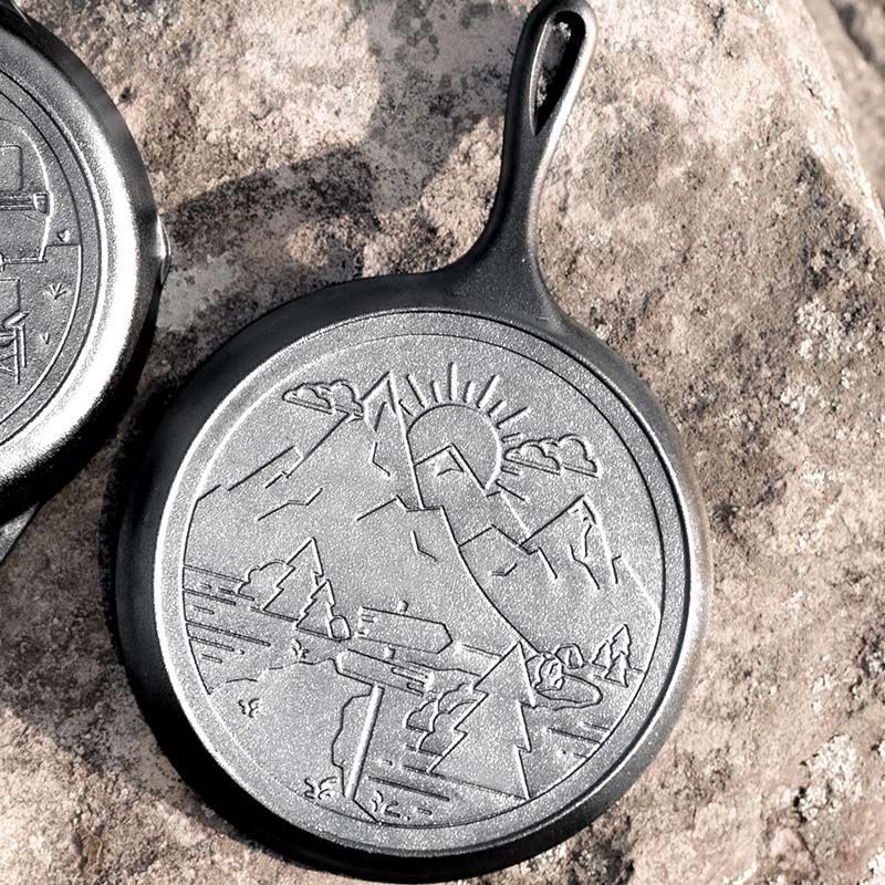 Lodge Heritage Wanderlust 10.5 Inch Cast Iron Mountain Griddle - Image 5