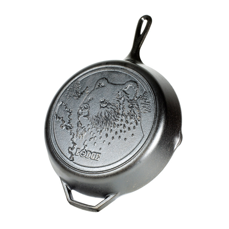 Lodge Heritage Wildlife Series™ 12 Inch Cast Iron Bear Skillet