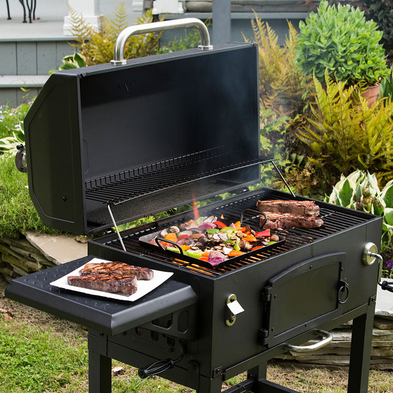 Lodge Heritage 13 x 12 Inch Seasoned Carbon Steel Grilling Basket - Image 2