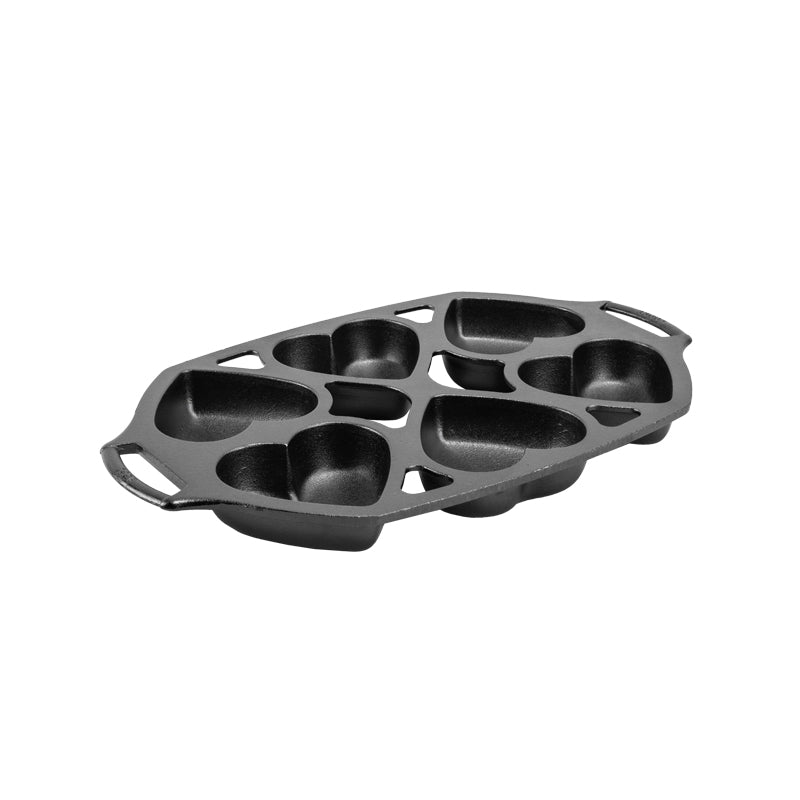 Lodge Heritage Seasoned Cast Iron Heart Mini Cake Pan
