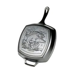 Alternative view of Lodge Heritage Wildlife Square Grill Pan with Fish