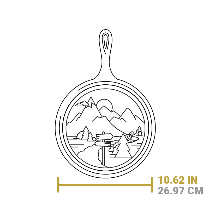 Lodge Heritage Wanderlust 10.5 Inch Cast Iron Mountain Griddle - Image 8