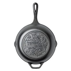 Lodge Heritage Lodge Heritage Chef Collection 10 Inch Seasoned Cast Iron Skillet, USA Frontier