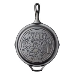 Lodge Heritage Lodge Heritage 10.25 Inch Seasoned Cast Iron Skillet, USA Icons