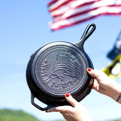 Alternative view of Lodge Heritage 10.25 Inch Seasoned Cast Iron American Flag Skillet