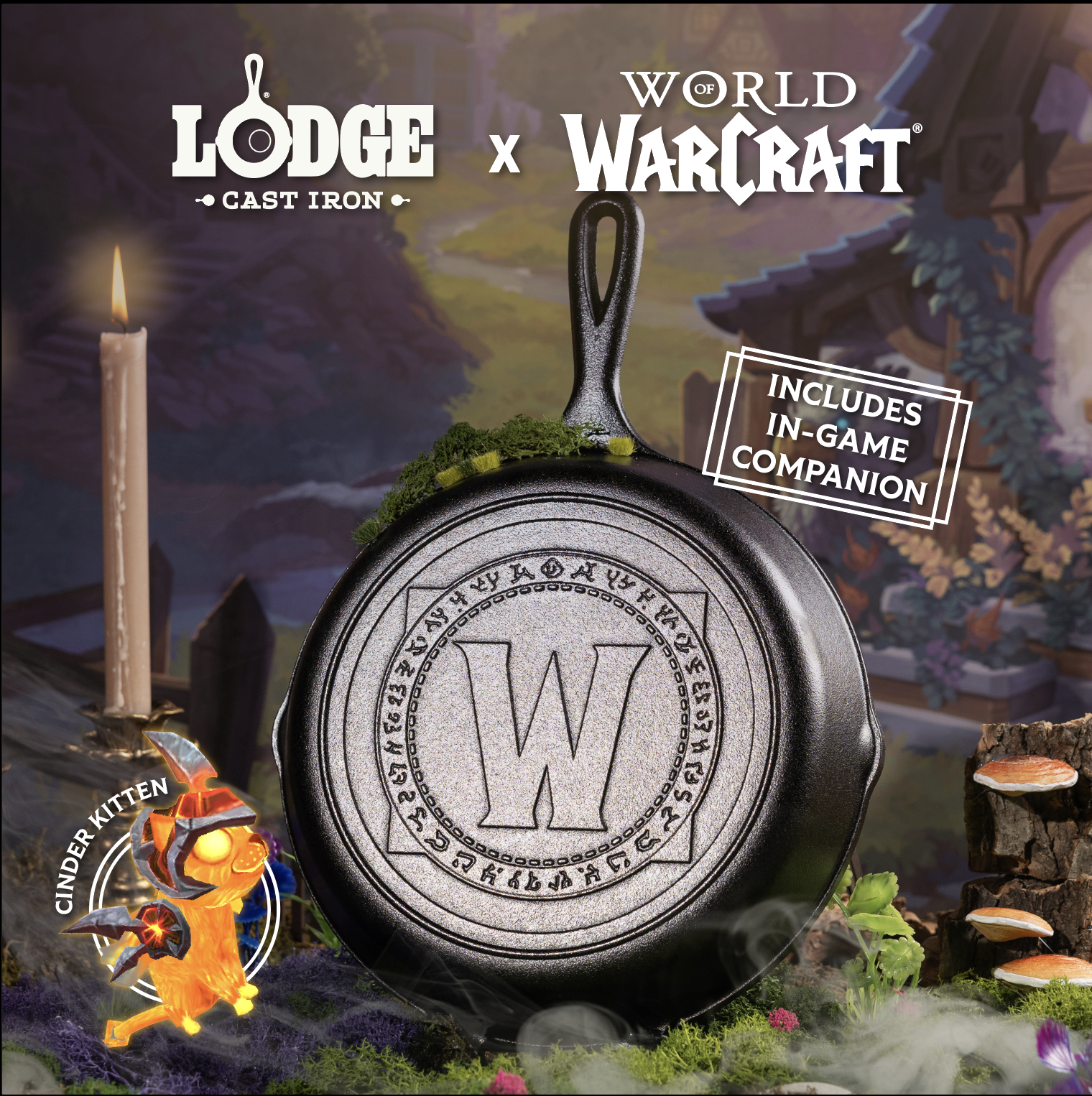 Lodge Heritage 10.25 Inch Seasoned Cast Iron World of Warcraft Skillet