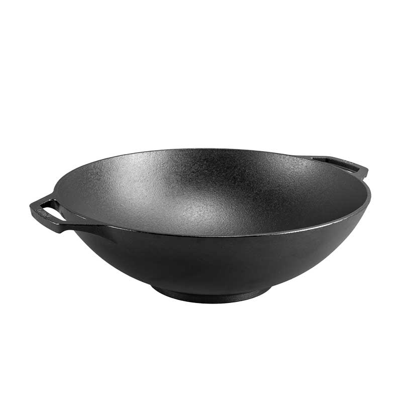 Lodge Heritage 14 Inch Seasoned Cast Iron Wok - Image 4
