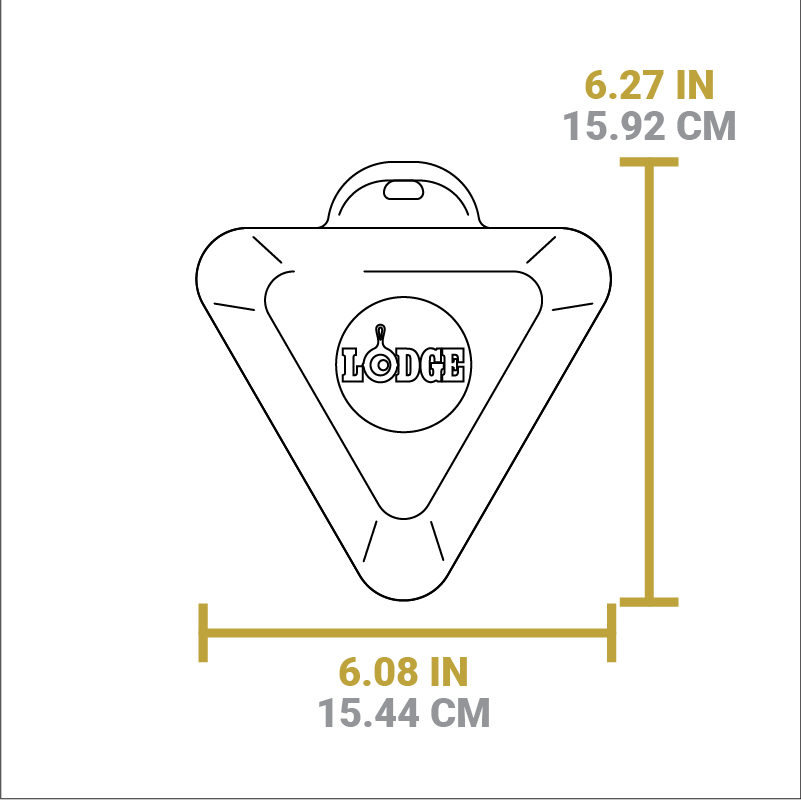 Lodge Heritage Heat-Treated 10 Ounce Triangular Cast Iron Mini Server - Image 5