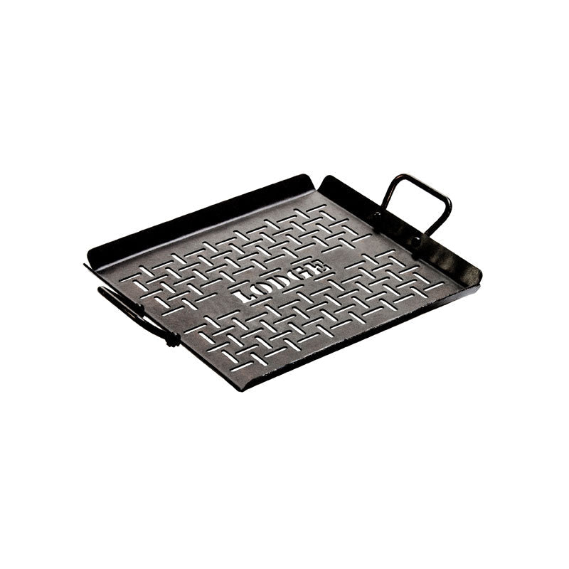 Lodge Heritage 13 x 12 Inch Seasoned Carbon Steel Grilling Basket
