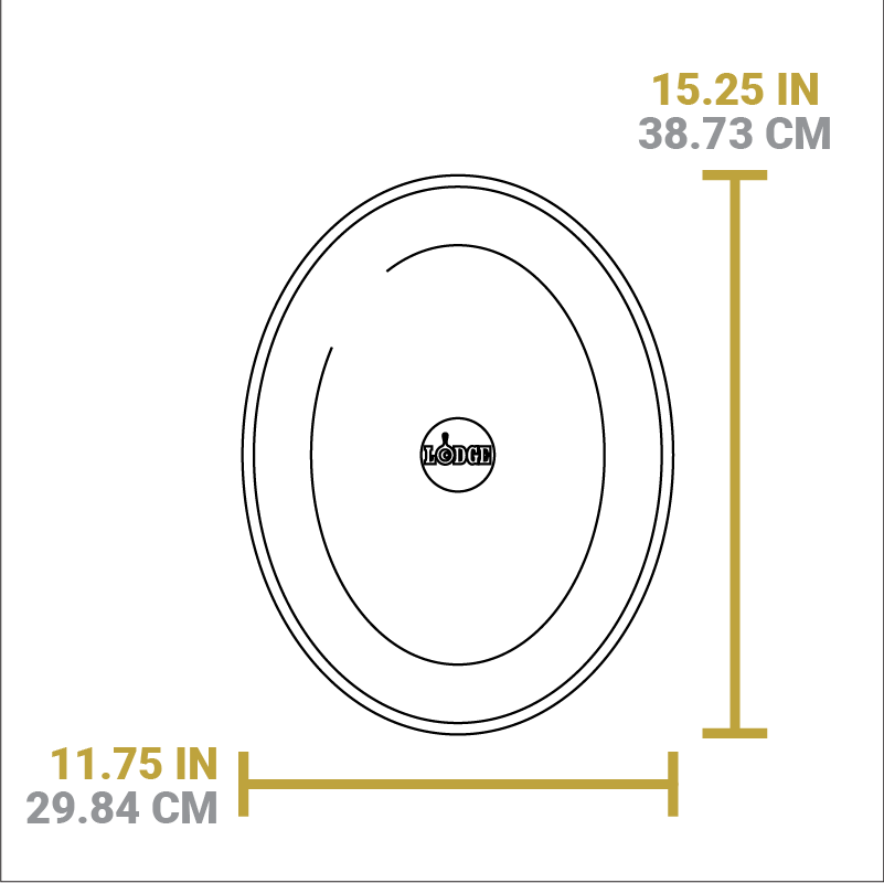 Lodge Heritage 13.25 Inch Jumbo Oval Walnut Wood Underliner - Image 7